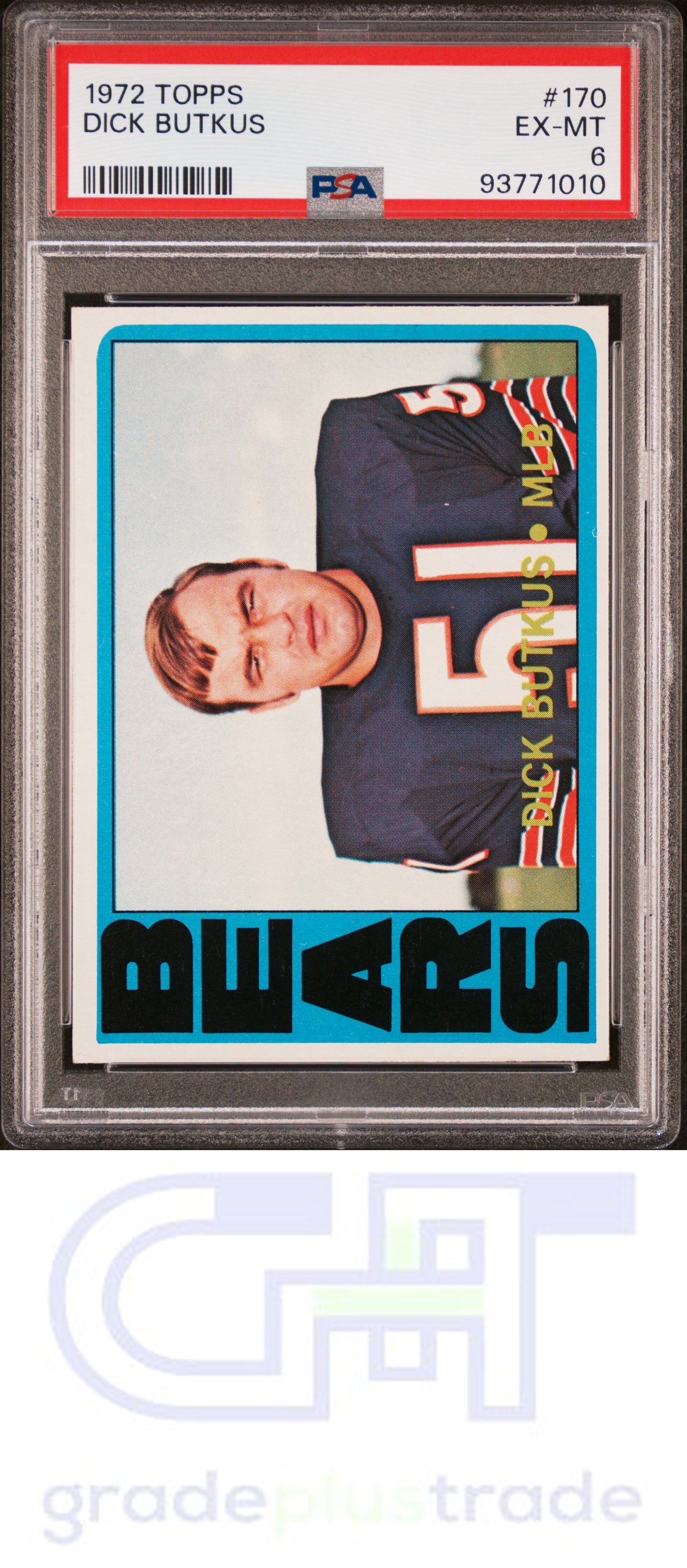 1972 Topps #170 Dick Butkus PSA 6