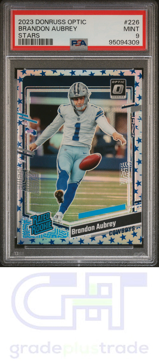 2023 Panini Donruss Optic #226 Stars Brandon Aubrey PSA 9