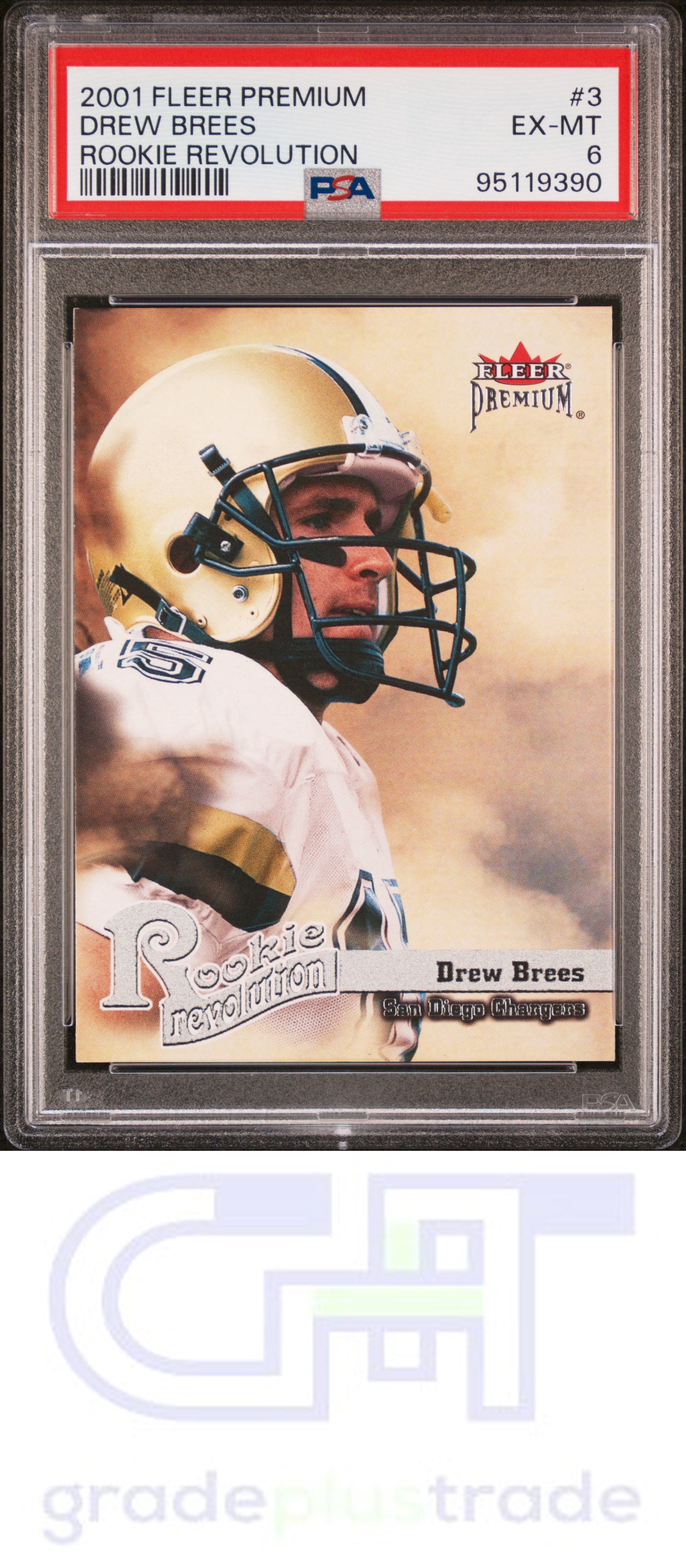 2001 Fleer Premium Rookie Revolution #3 Rookie Revolution Drew Brees PSA 6