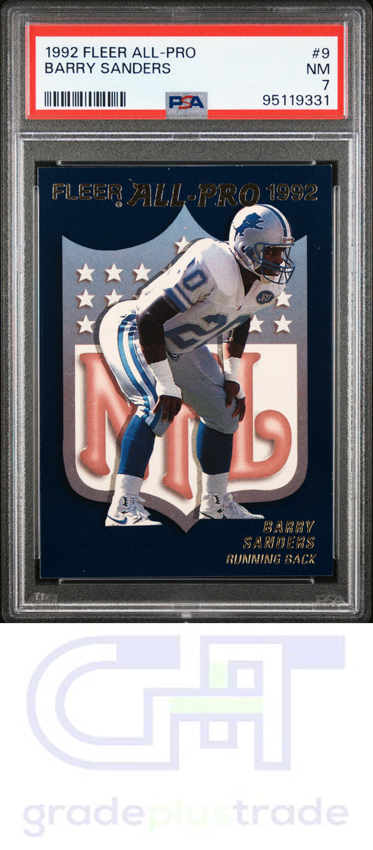 1992 Fleer All-Pro #9 Barry Sanders PSA 7