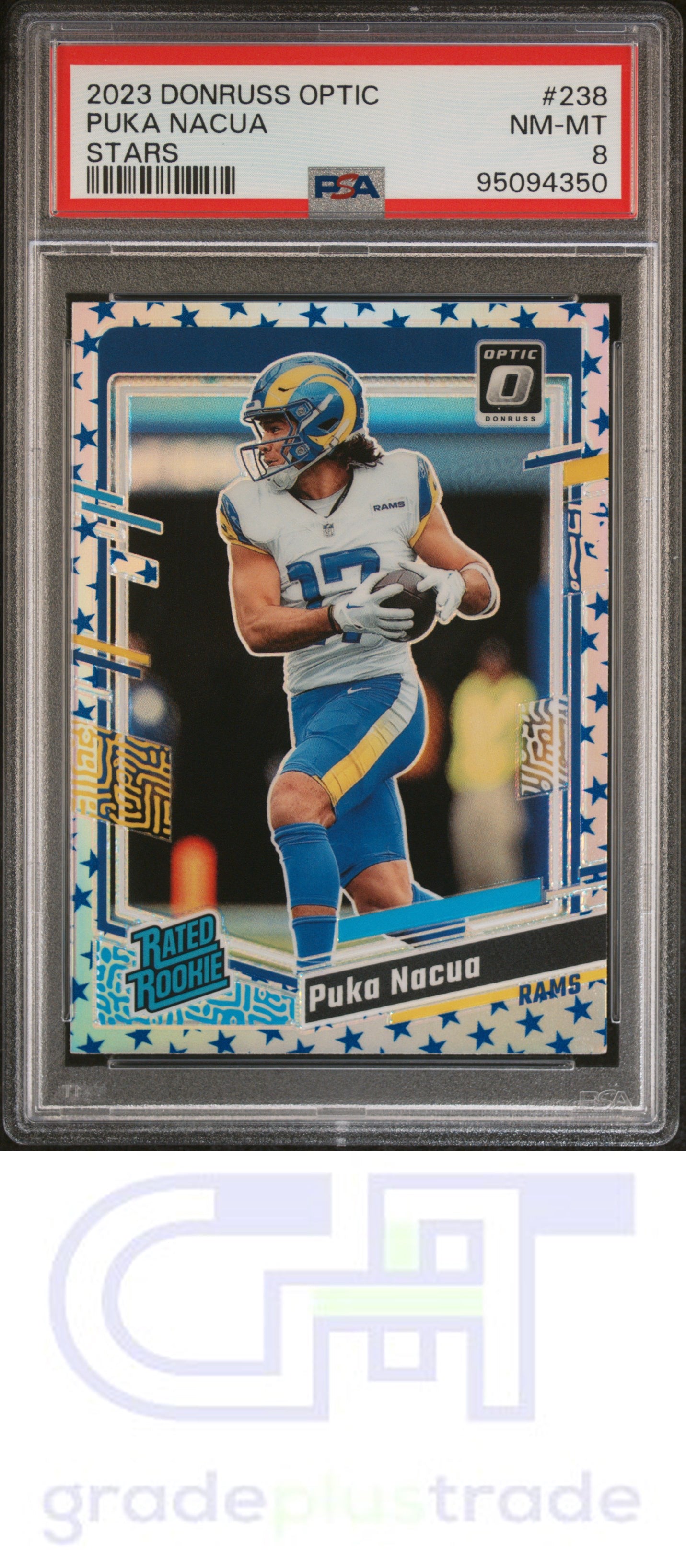 2023 Panini Donruss Optic #238 Stars Puka Nacua PSA 8