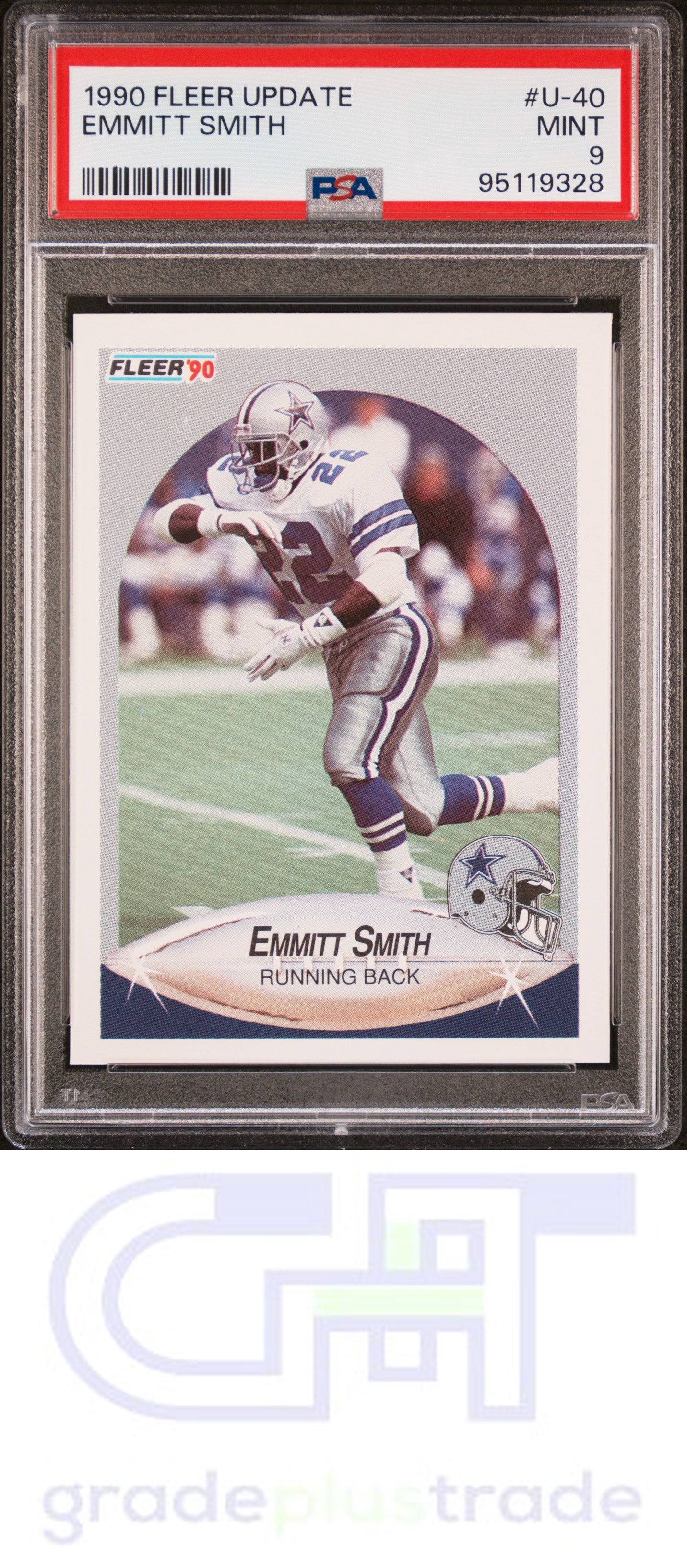 1990 Fleer Update #U-40 Emmitt Smith PSA 9