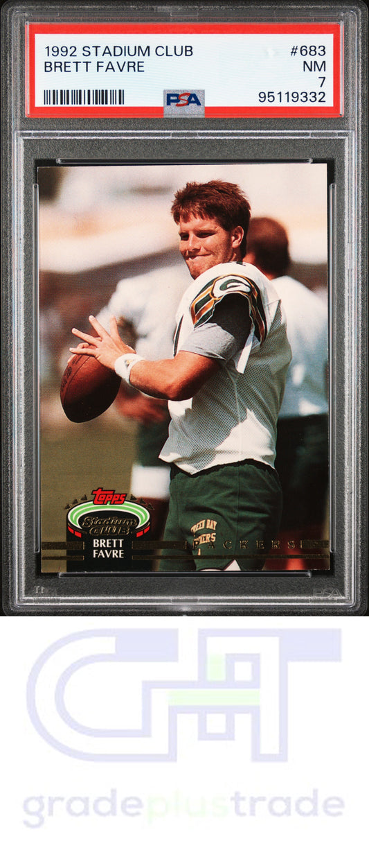 1992 Stadium Club #683 Brett Favre RC PSA 7