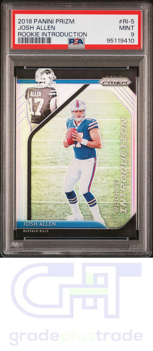 2018 Panini Prizm Rookie Introduction #RI-5 Rookie Introduction Josh Allen PSA 9