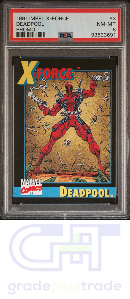 1991 Impel X-Force Promo #3 Promo Deadpool PSA 8