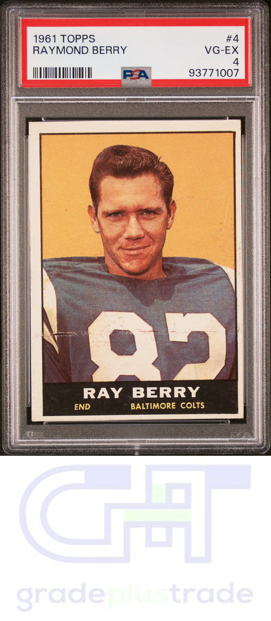 1961 Topps #4 Raymond Berry PSA 4