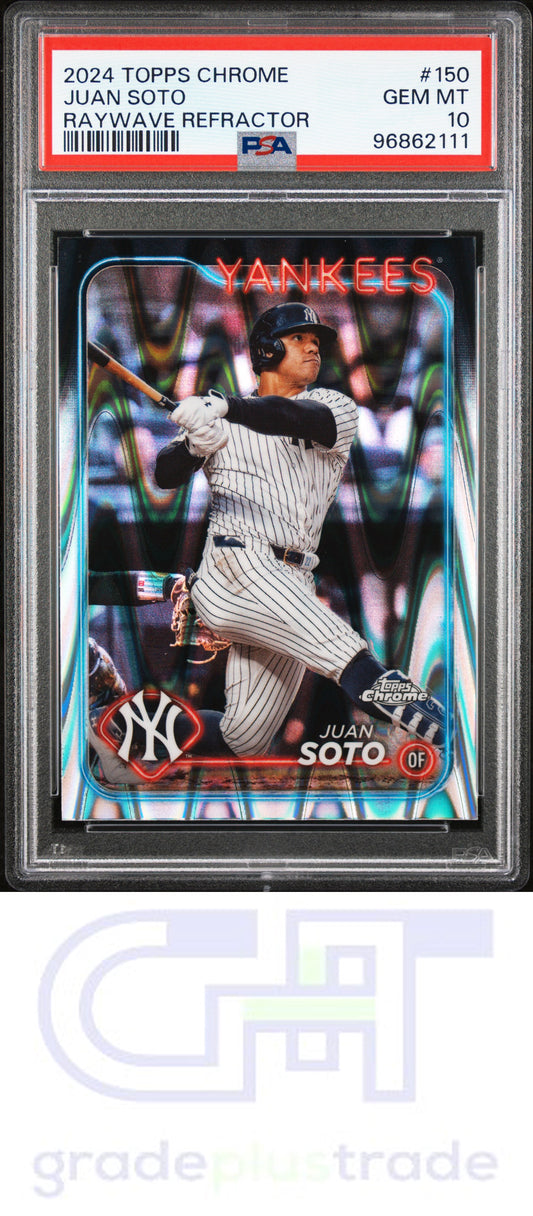 2024 Topps Chrome #150 Raywave Juan Soto PSA 10