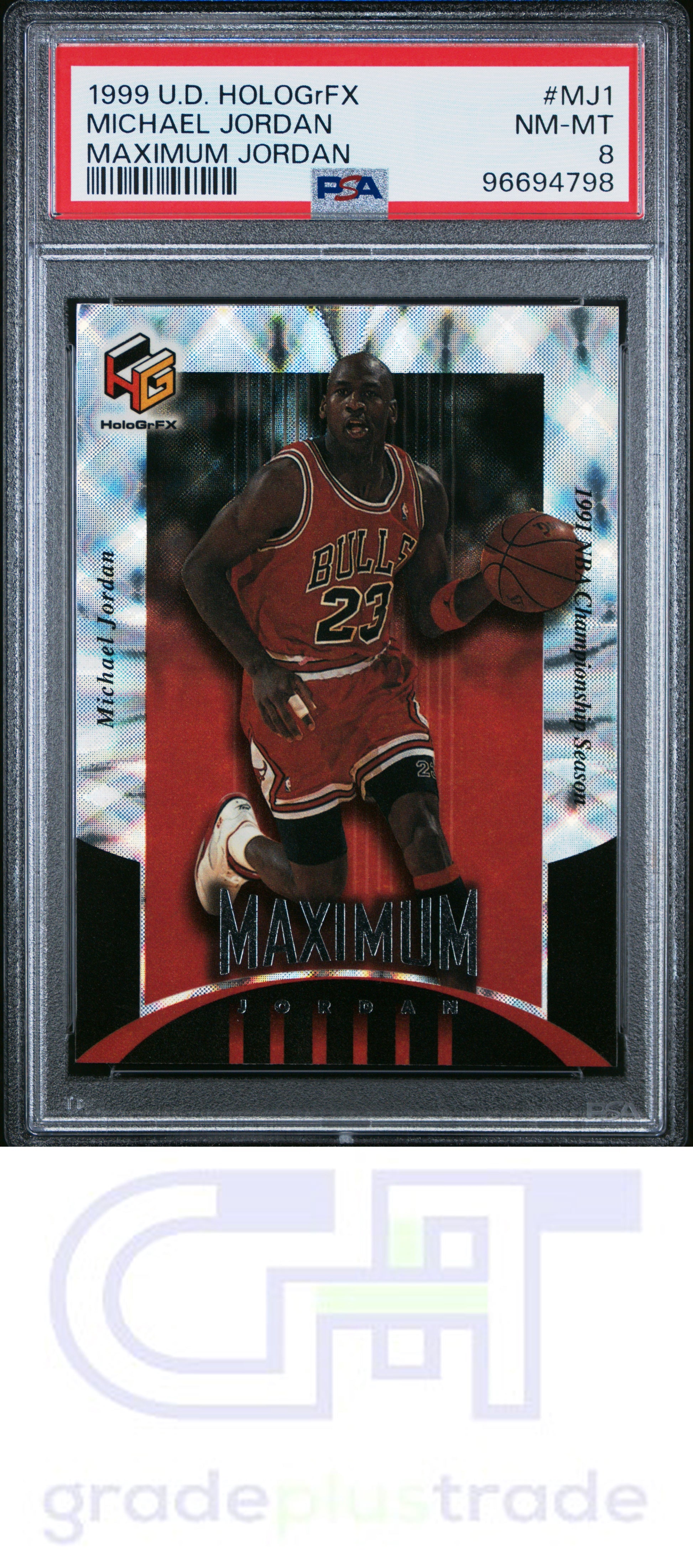 1999 Upper Deck Hologrfx Maximum Jordan #MJ1 Michael Jordan PSA 8