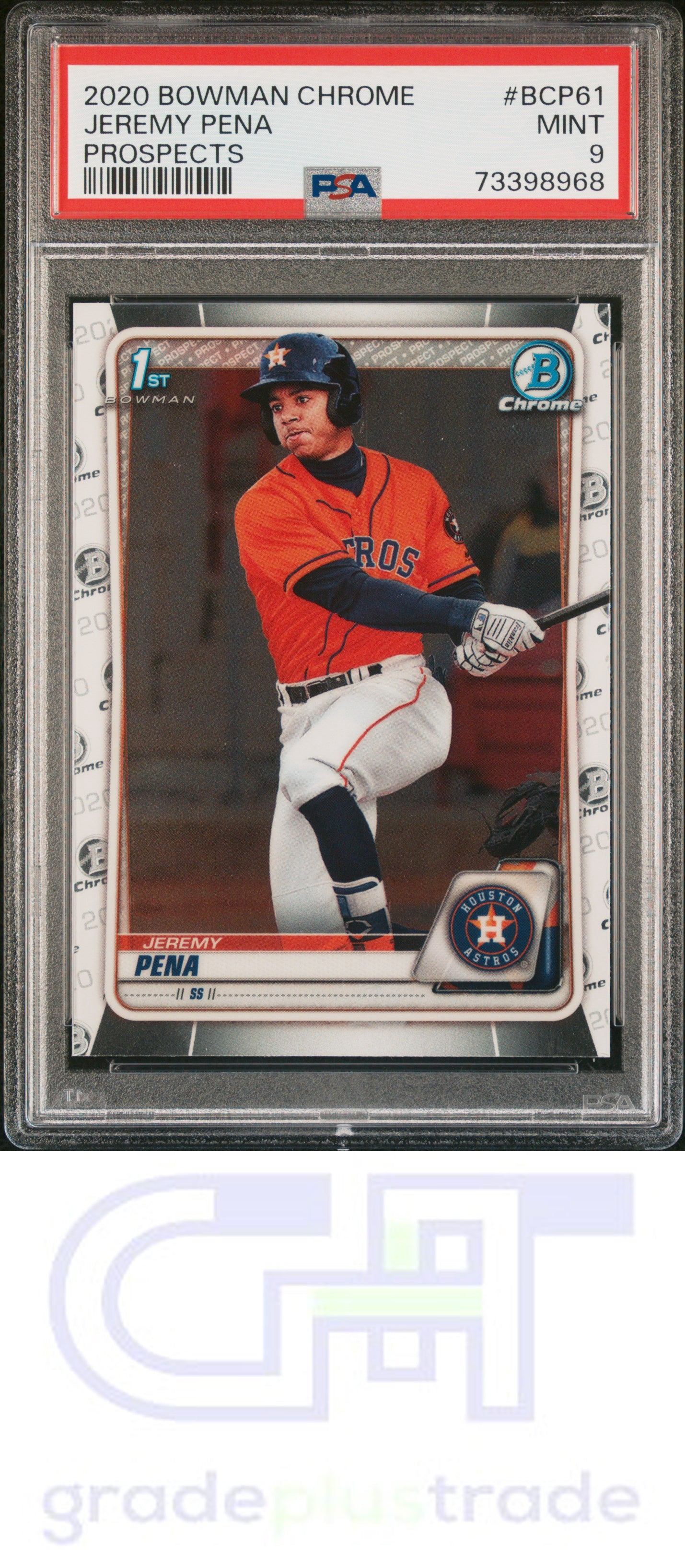 2020 Bowman Chrome Prospects #BCP61 Prospects Jeremy Pena PSA 9