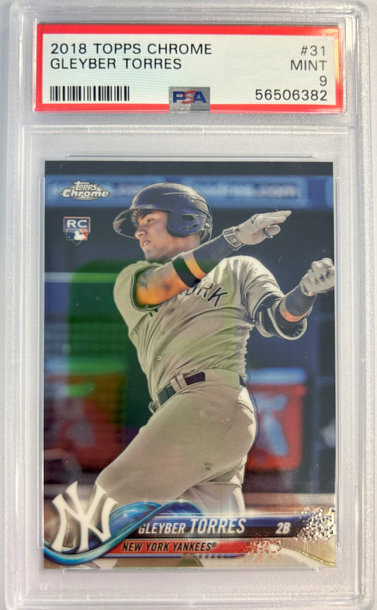 2018 Topps Chrome #31 Gleyber Torres PSA 9