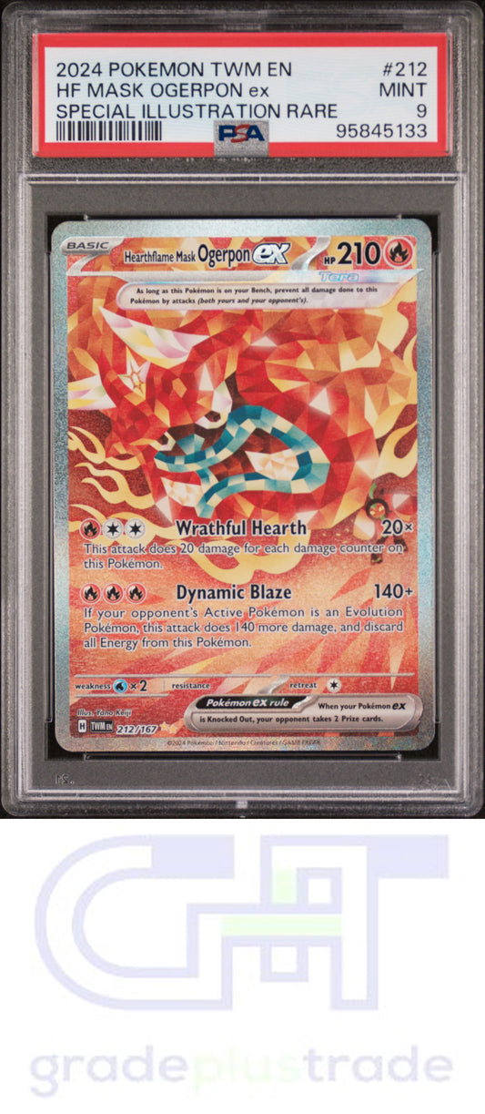 2024 Pokemon Twilight Masquerade #212 SAR Hf Mask Ogerpon Ex PSA 9