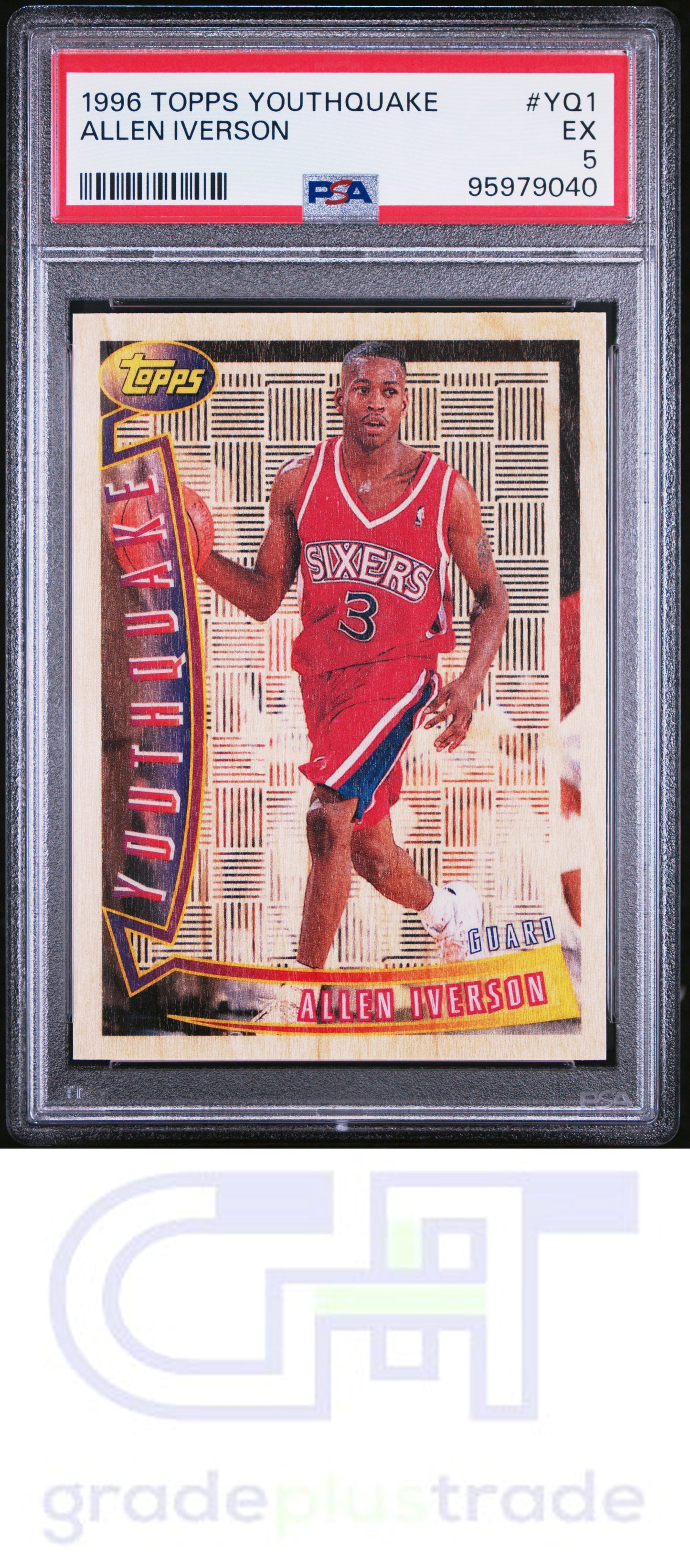 1996 Topps Youthquake #YQ1 Allen Iverson PSA 5