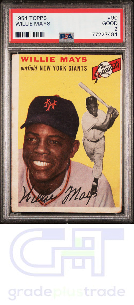 1954 Topps #90 Willie Mays PSA 2