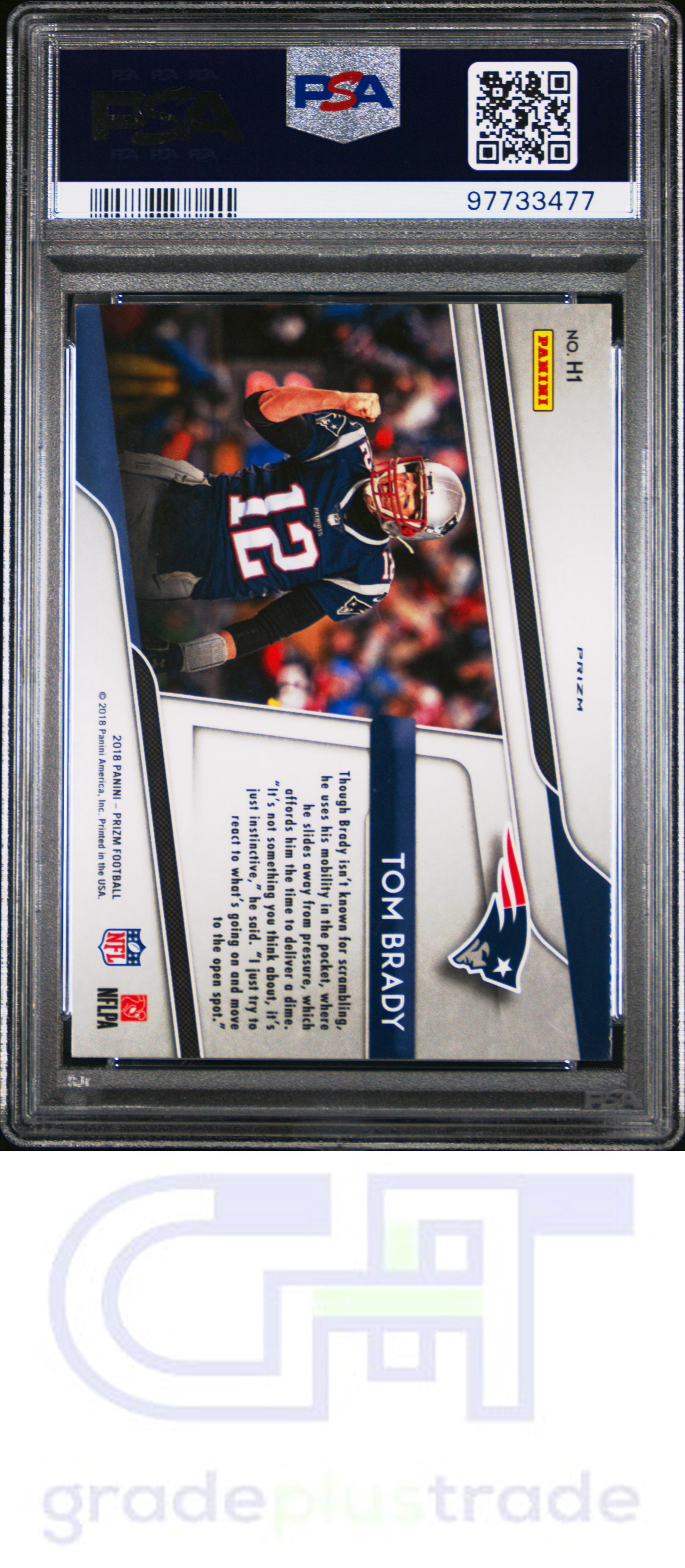 2018 Panini Prizm Hype #H1 Hype Tom Brady PSA 10