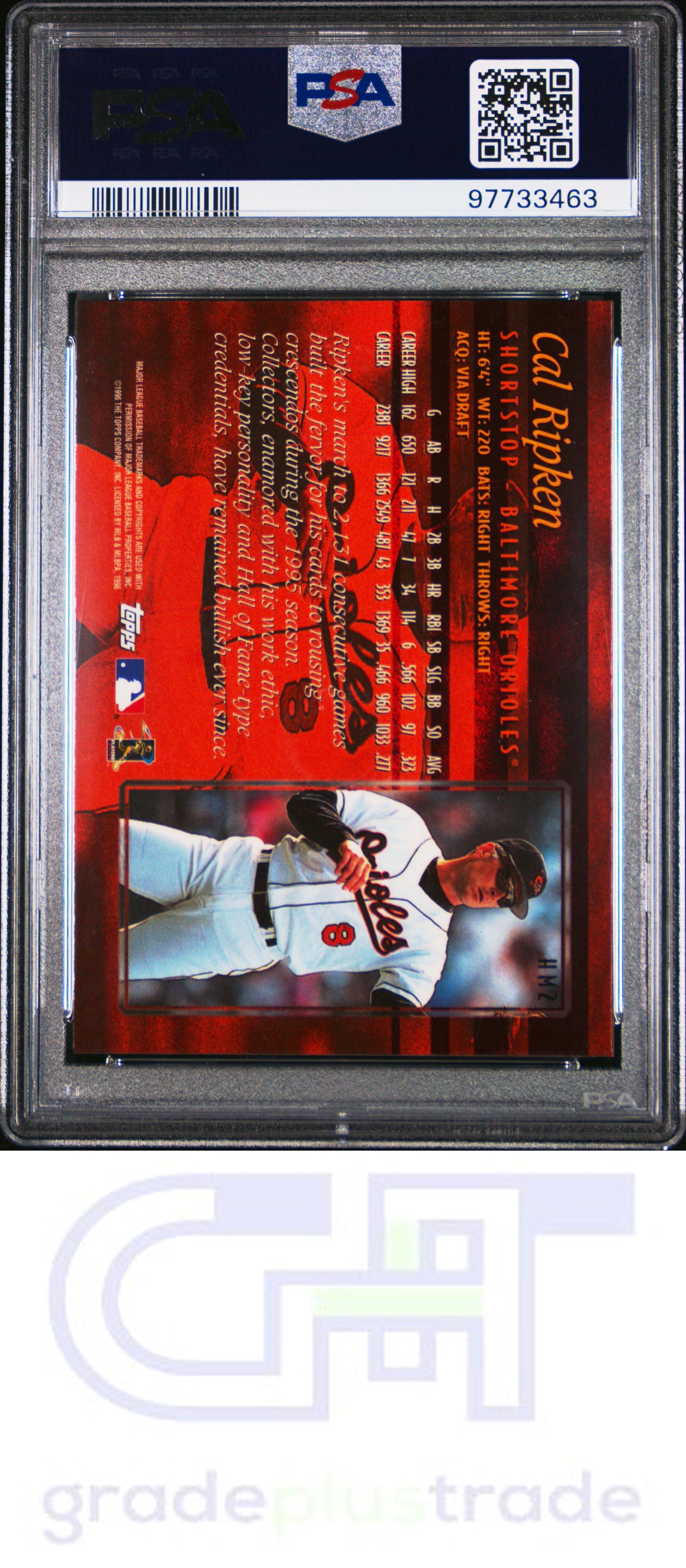 1997 Topps Hobby Masters #HM2 Cal Ripken Jr. PSA 8