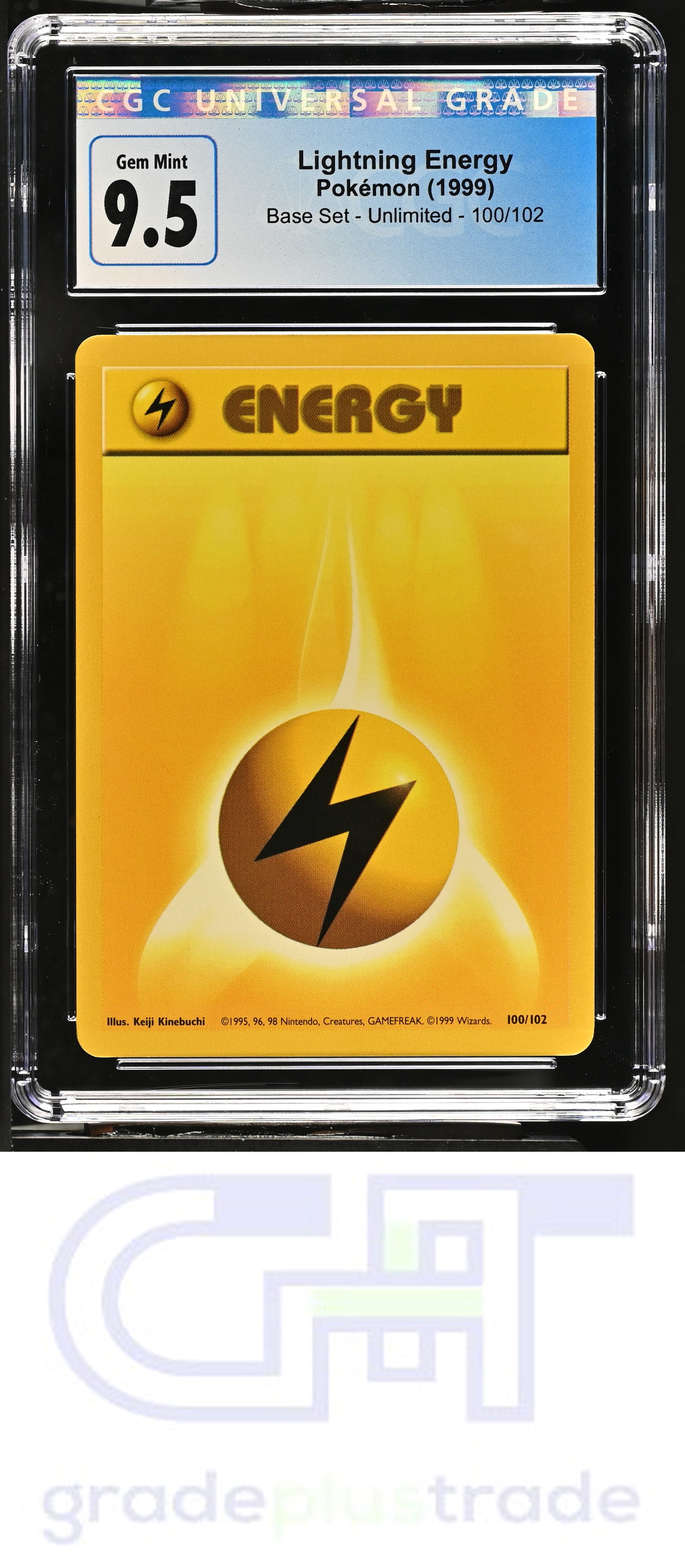 1999 Base Set - Unlimited #100/102 Lightning Energy CGC 10