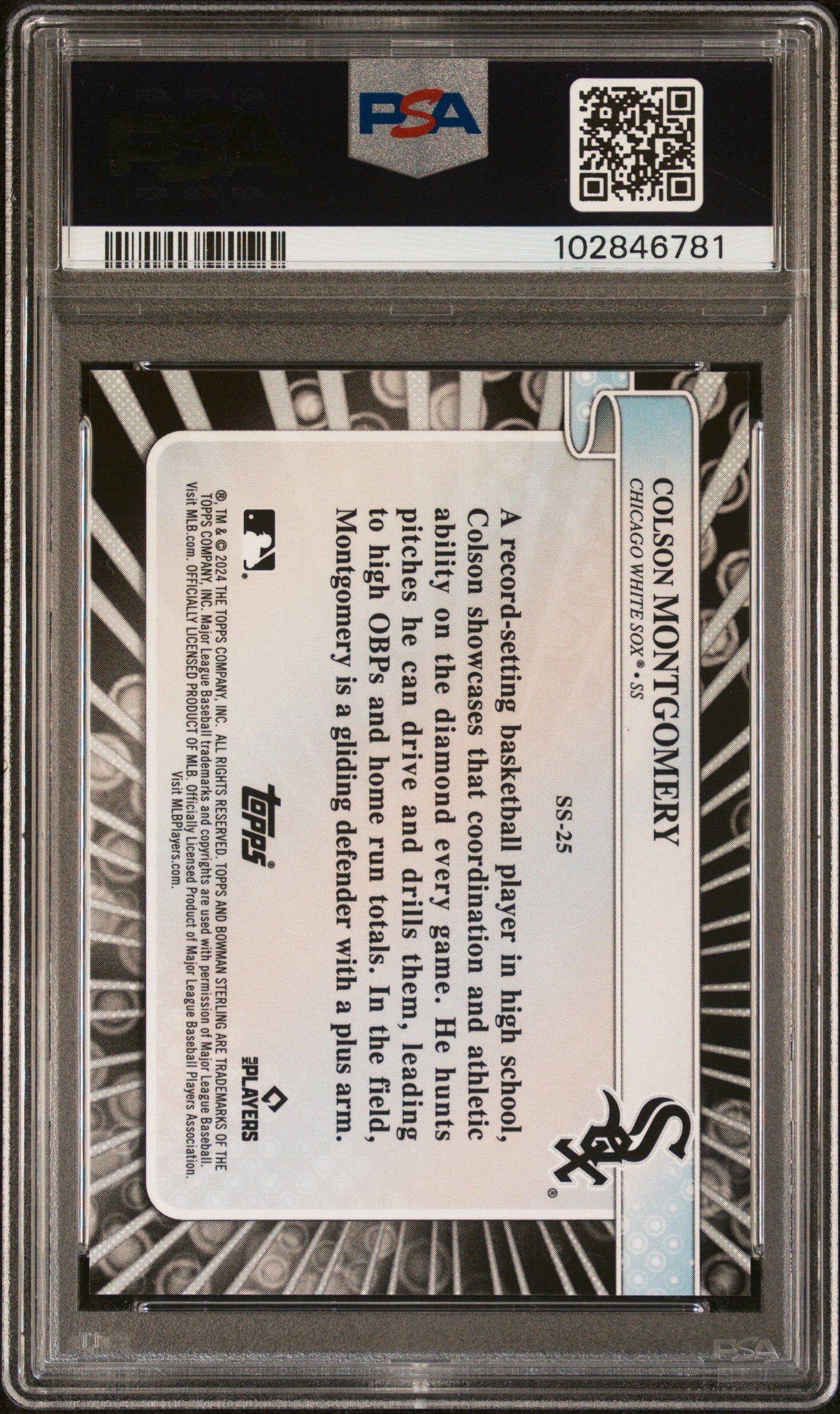 2024 Bowman Sterling #SS25 Colson Montgomery Superstars PSA 10