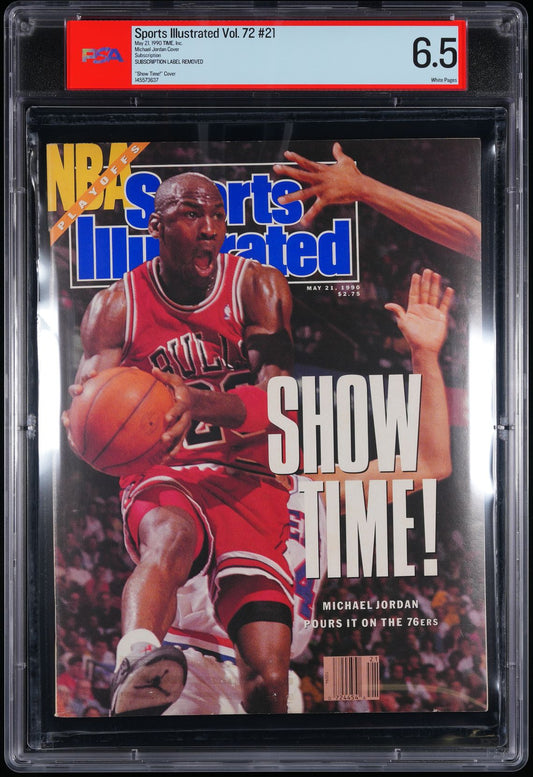 TIME, INC. SPORTS ILLUSTRATED MAY 21, 1990 MICHAEL JORDAN PSA 6.5