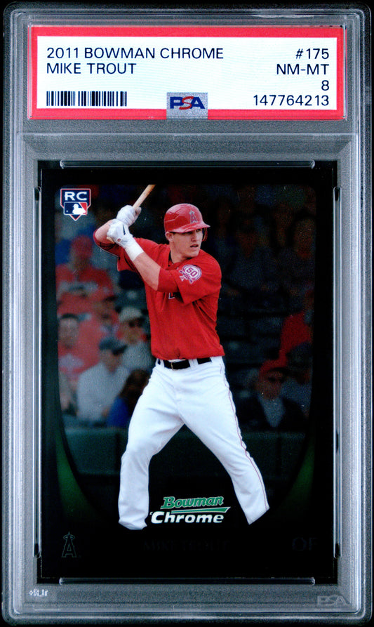 2011 Bowman Chrome #175 Mike Trout RC PSA 8