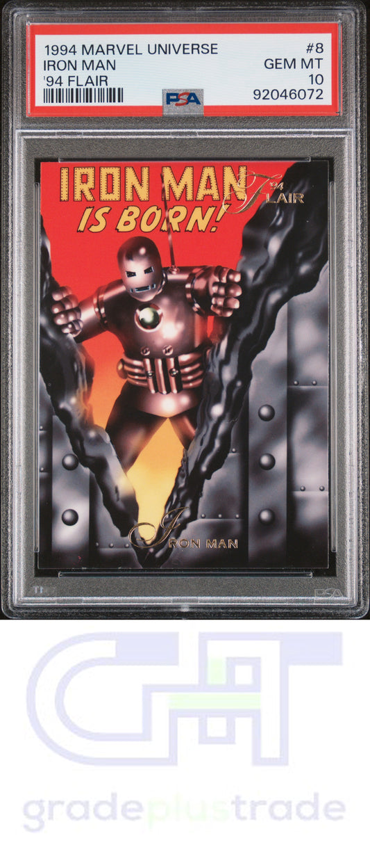 1994 Marvel Universe '94 Flair #8 '94 Flair Iron Man PSA 10