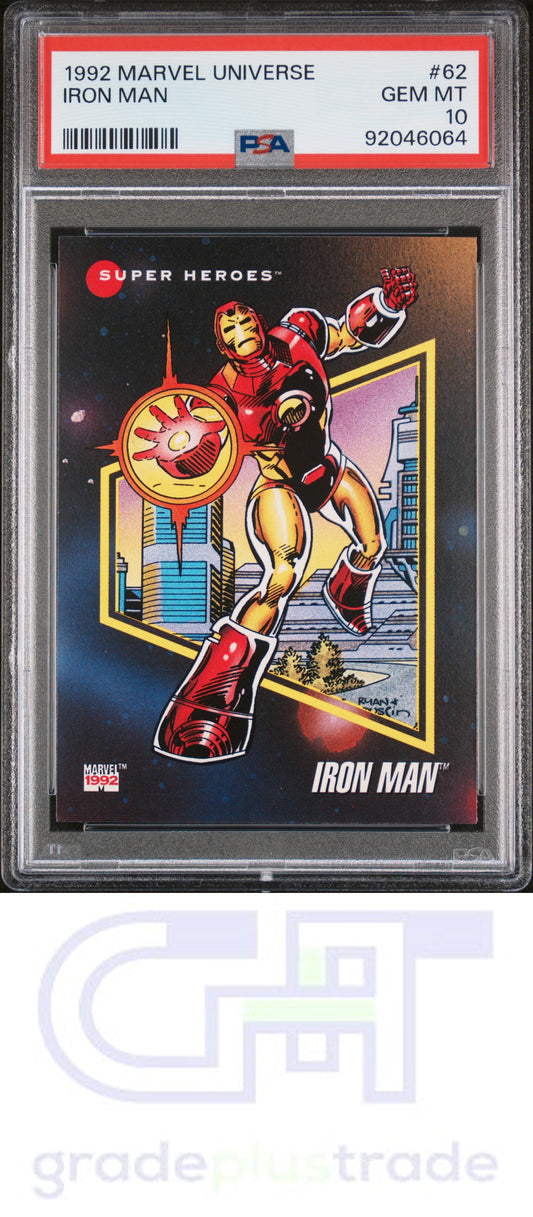 1992 Marvel Universe #62 Iron Man PSA 10