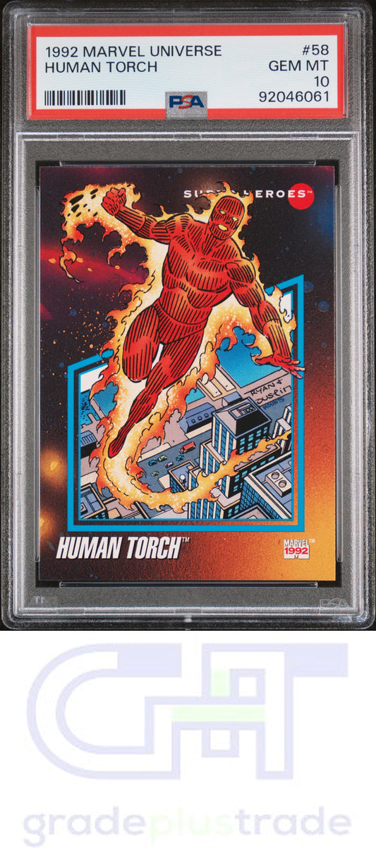 1992 Marvel Universe #58 Human Torch PSA 10