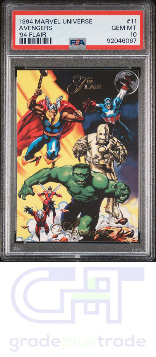 1994 Marvel Universe '94 Flair #11 '94 Flair Avengers PSA 10