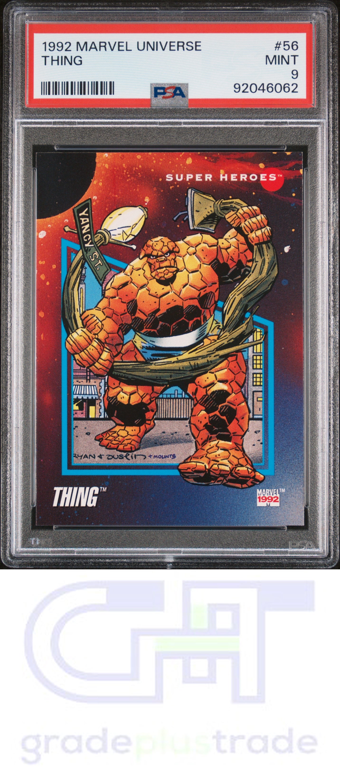 1992 Marvel Universe #56 Thing PSA 9