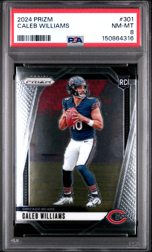 2024 Prizm #301 Caleb Williams RC PSA 8
