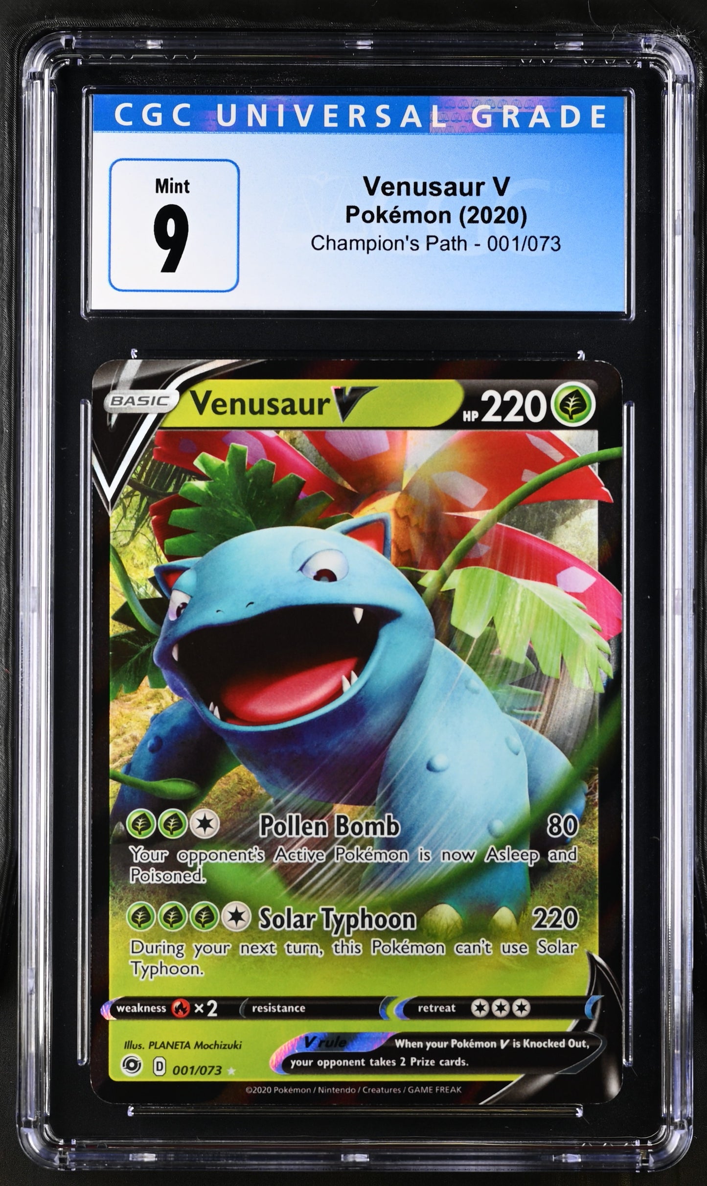 2020 Champion's Path #001/073 Venusaur V CGC 9