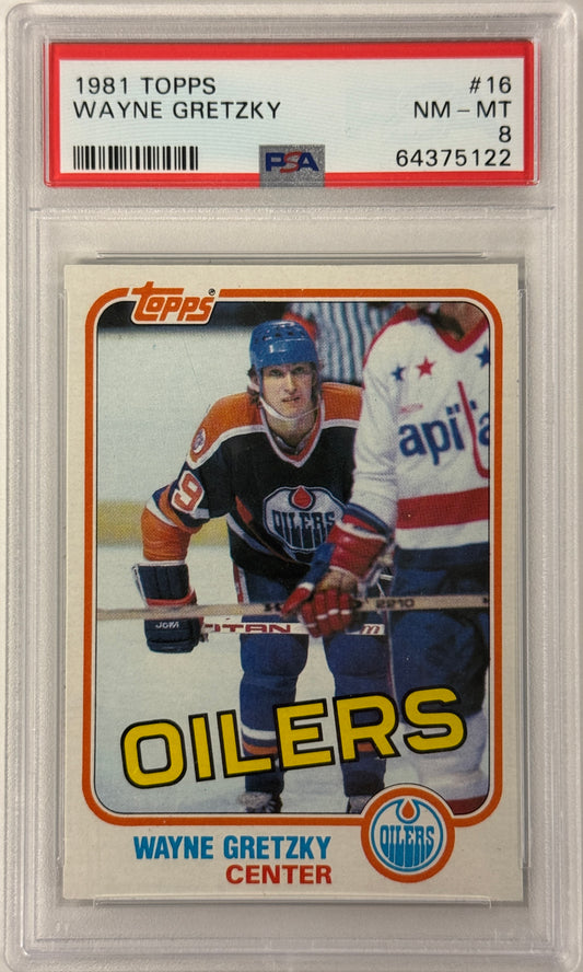 1981 Topps #16 Wayne Gretzky PSA 8