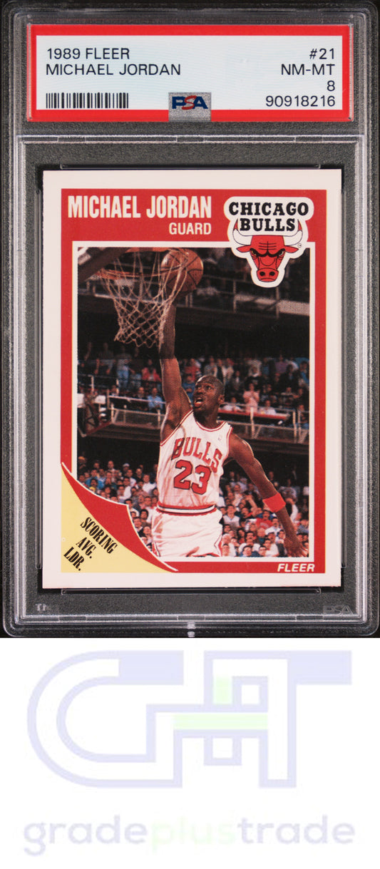 1989 Fleer #21 Michael Jordan PSA 8