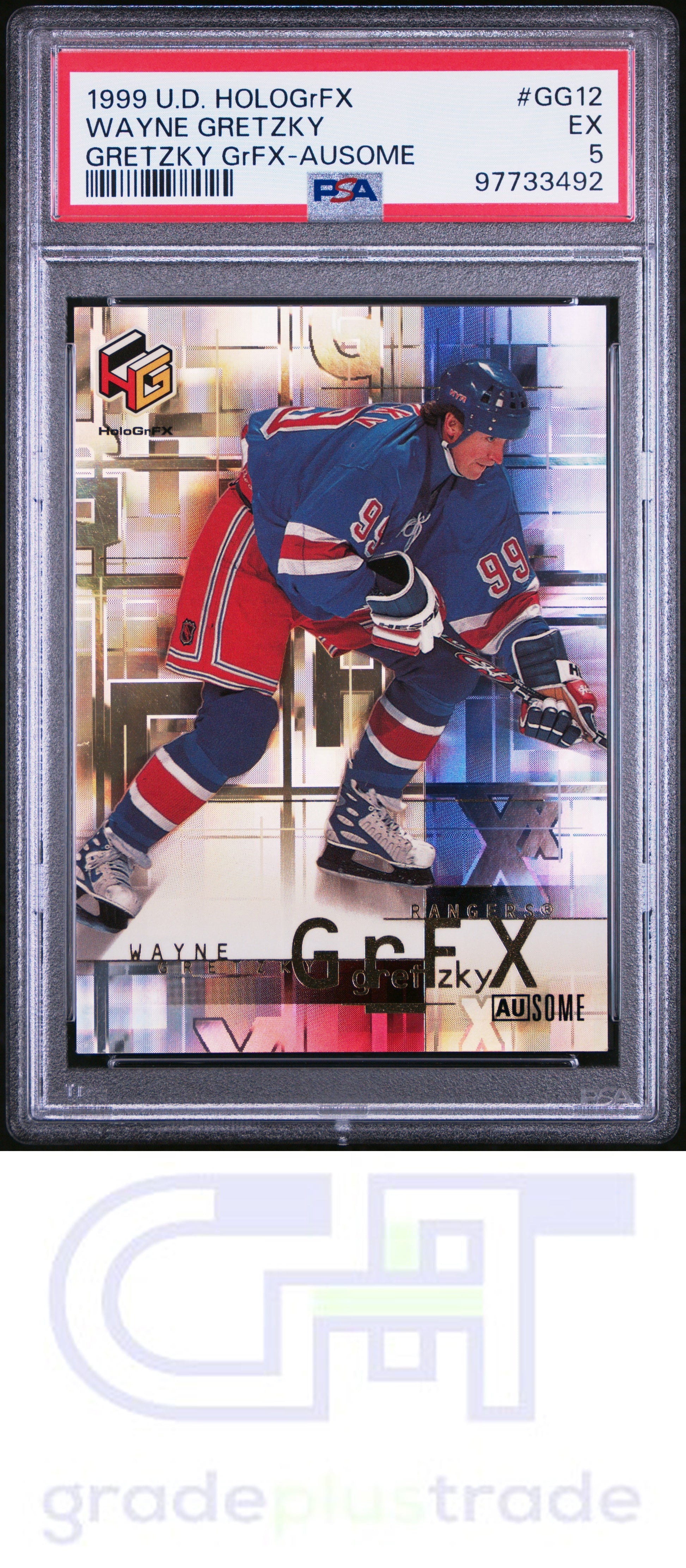 1999 Upper Deck Hologrfx Gretzky Grfx #GG12 Ausome Wayne Gretzky PSA 5