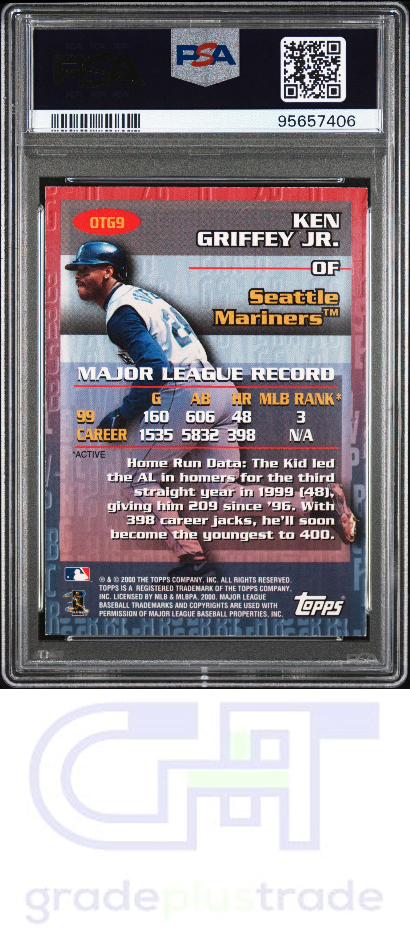 2000 Topps Own The Game #OTG9 Ken Griffey Jr. PSA 8