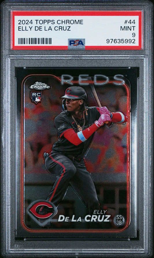 2024 Topps Chrome #44 Elly De La Cruz RC PSA 9