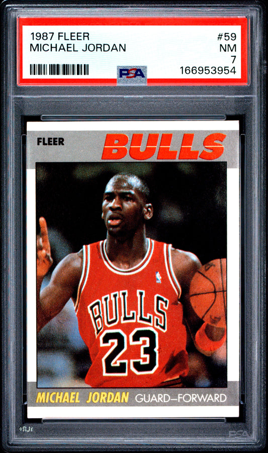 1987 FLEER #59 MICHAEL JORDAN PSA 7