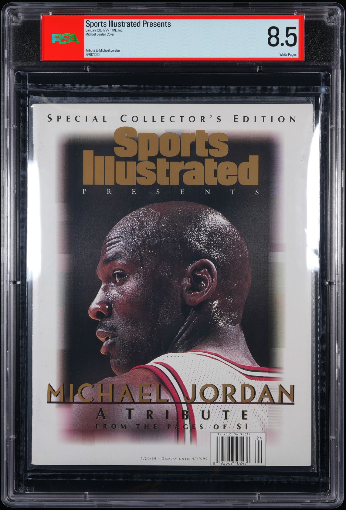 TIME, INC. SPORTS ILLUSTRATED PRESENTS JANUARY 20, 1999 MICHAEL JORDAN PSA 8.5