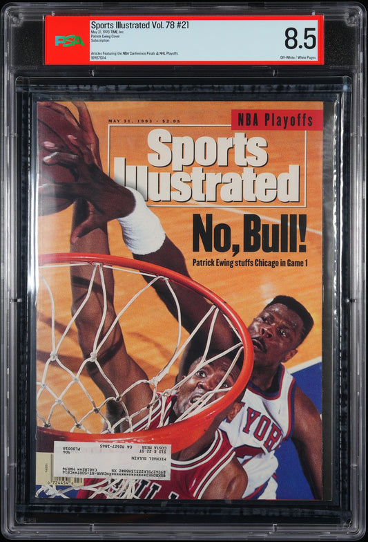 TIME, INC. SPORTS ILLUSTRATED MAY 31, 1993 SUBSCRIPTION PATRICK EWING PSA 8.5