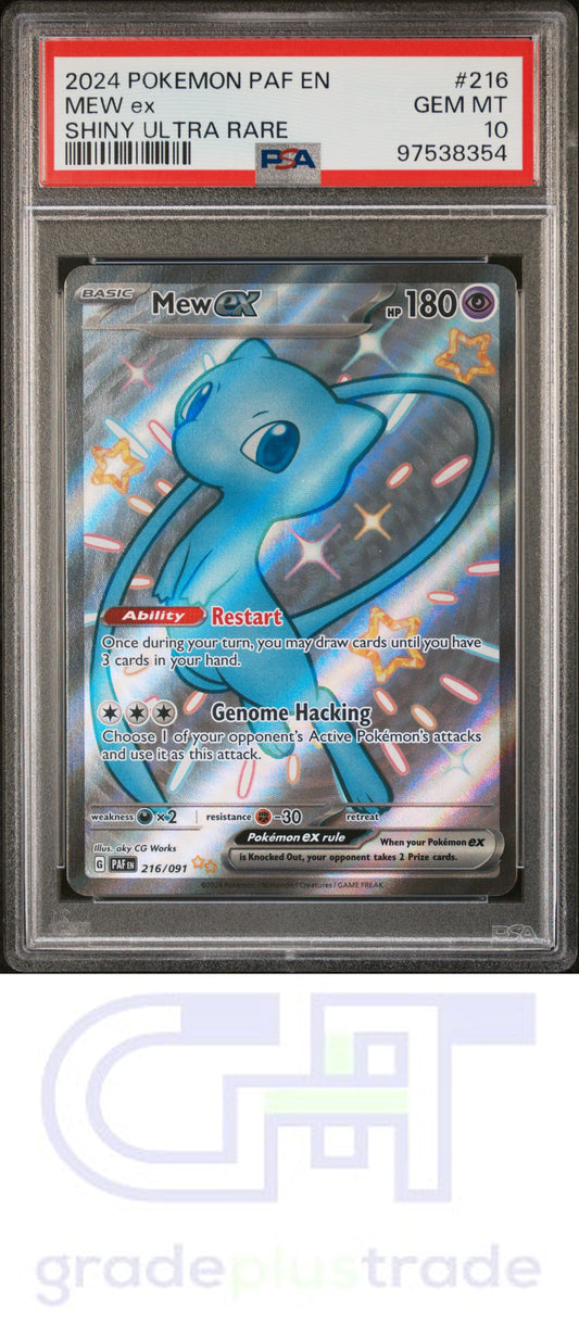 2024 Pokemon Paf En-Paldean Fates #216 Shiny Ultra Rare Mew Ex PSA 10