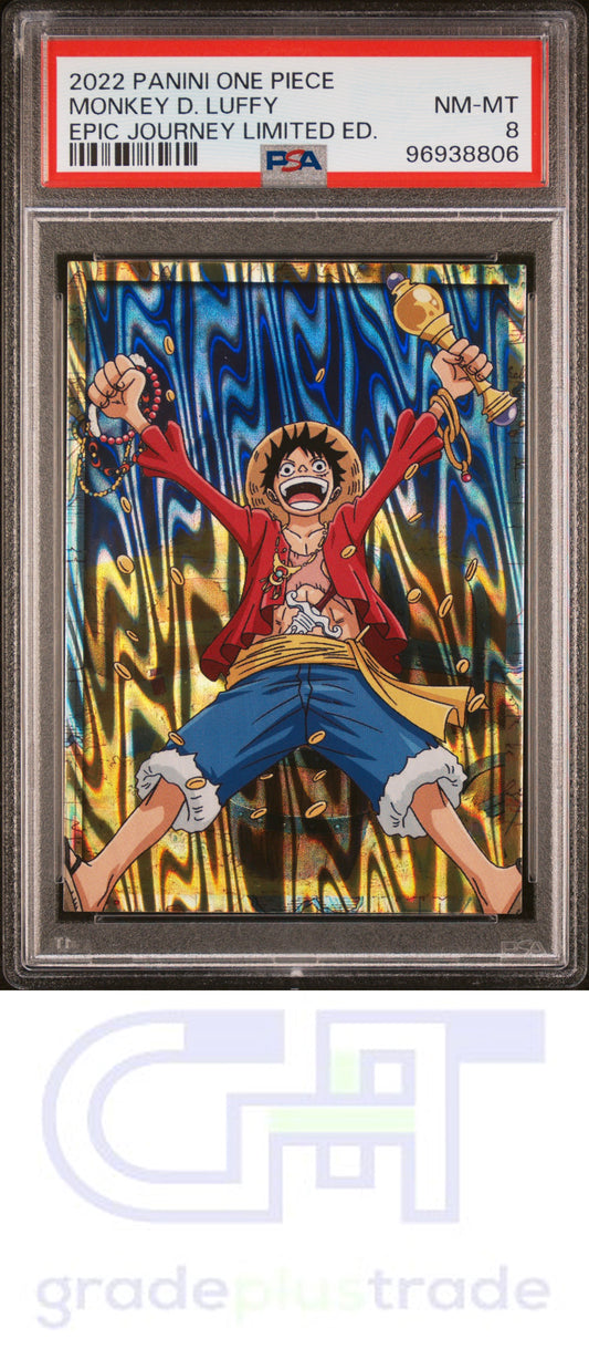 2022 Panini One Piece Epic Journey Limited Edition Monkey D. Luffy PSA 8