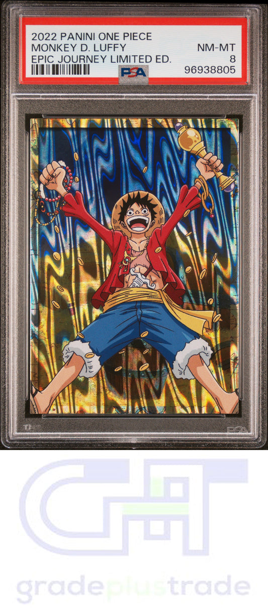 2022 Panini One Piece Epic Journey Limited Edition Monkey D. Luffy PSA 8 (8805)