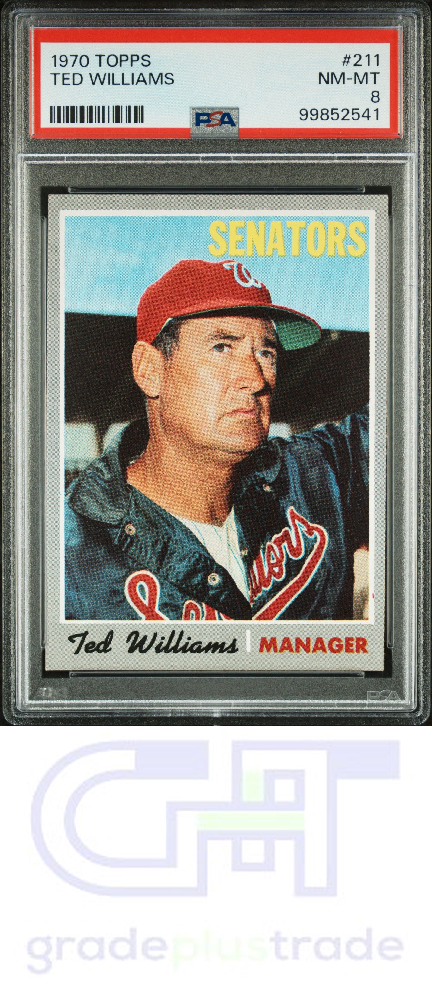 1970 Topps #211 Ted Williams PSA 8 NM-MT