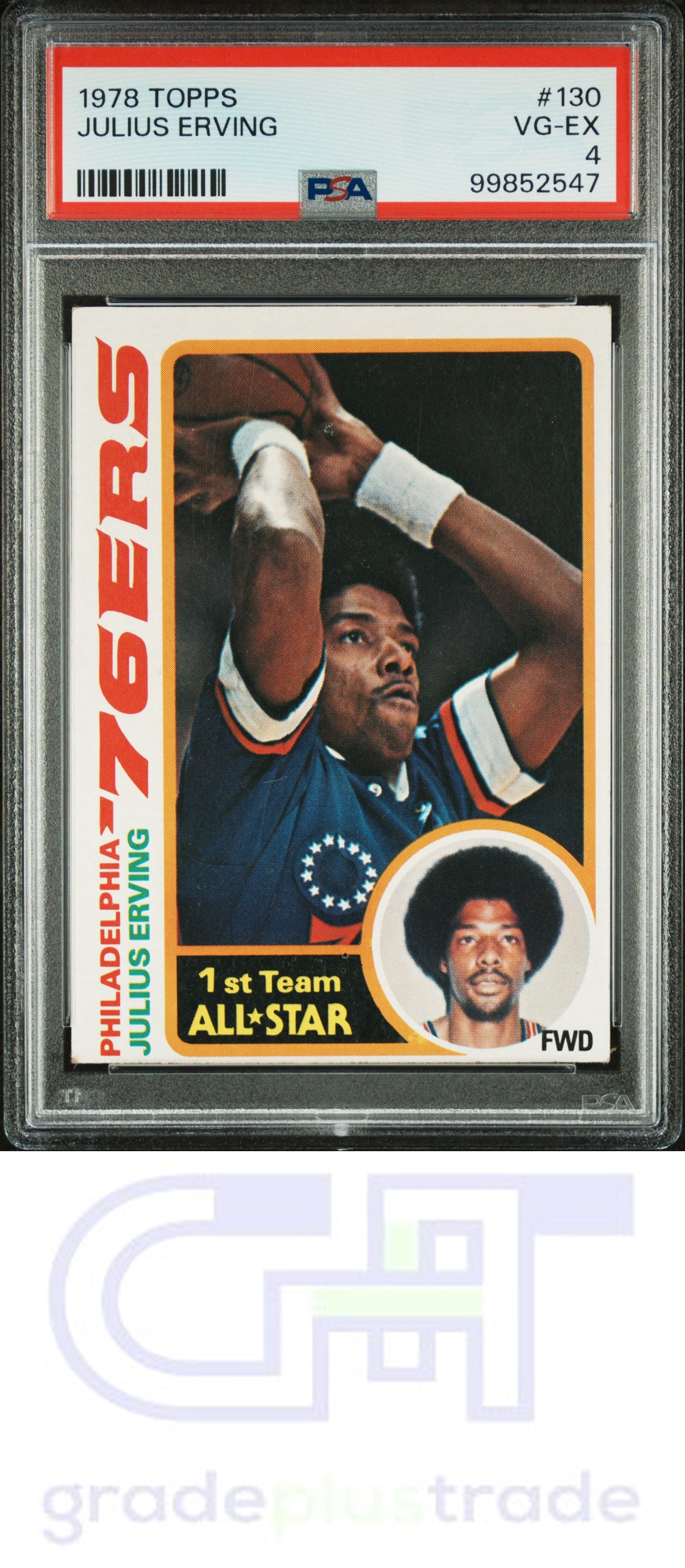 1978 Topps #130 Julius Erving PSA 4