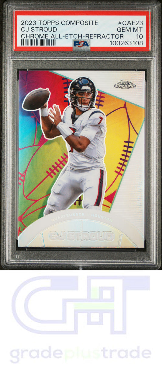 2023 Topps Composite Chrome All-Etch #CAE23 Refractor Cj Stroud RC PSA 10