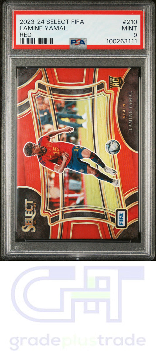 2023-24 Panini Select Fifa #210 Red Lamine Yamal RC PSA 9 MINT