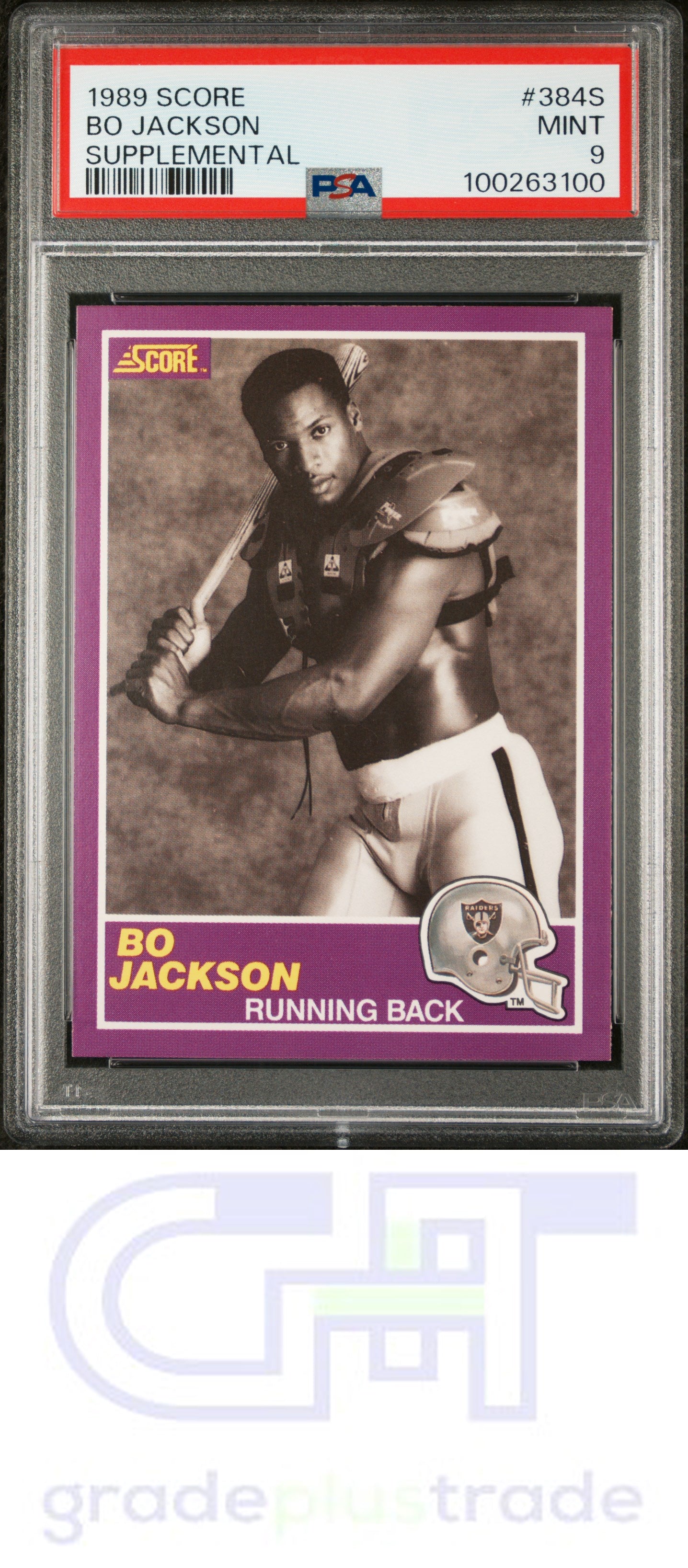 1989 Score Supplemental #384S Supplemental Bo Jackson PSA 9