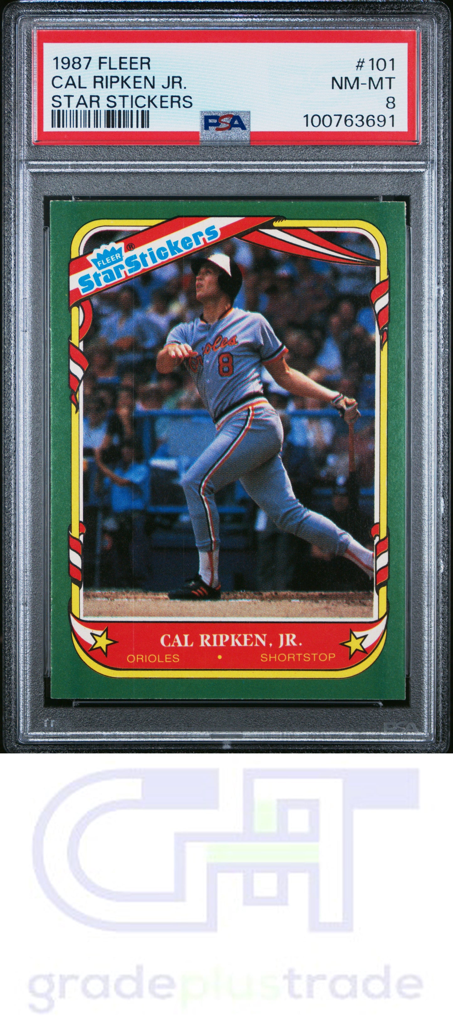 1987 Fleer Star Stickers #101 Cal Ripken Jr. PSA 8 NM-MT