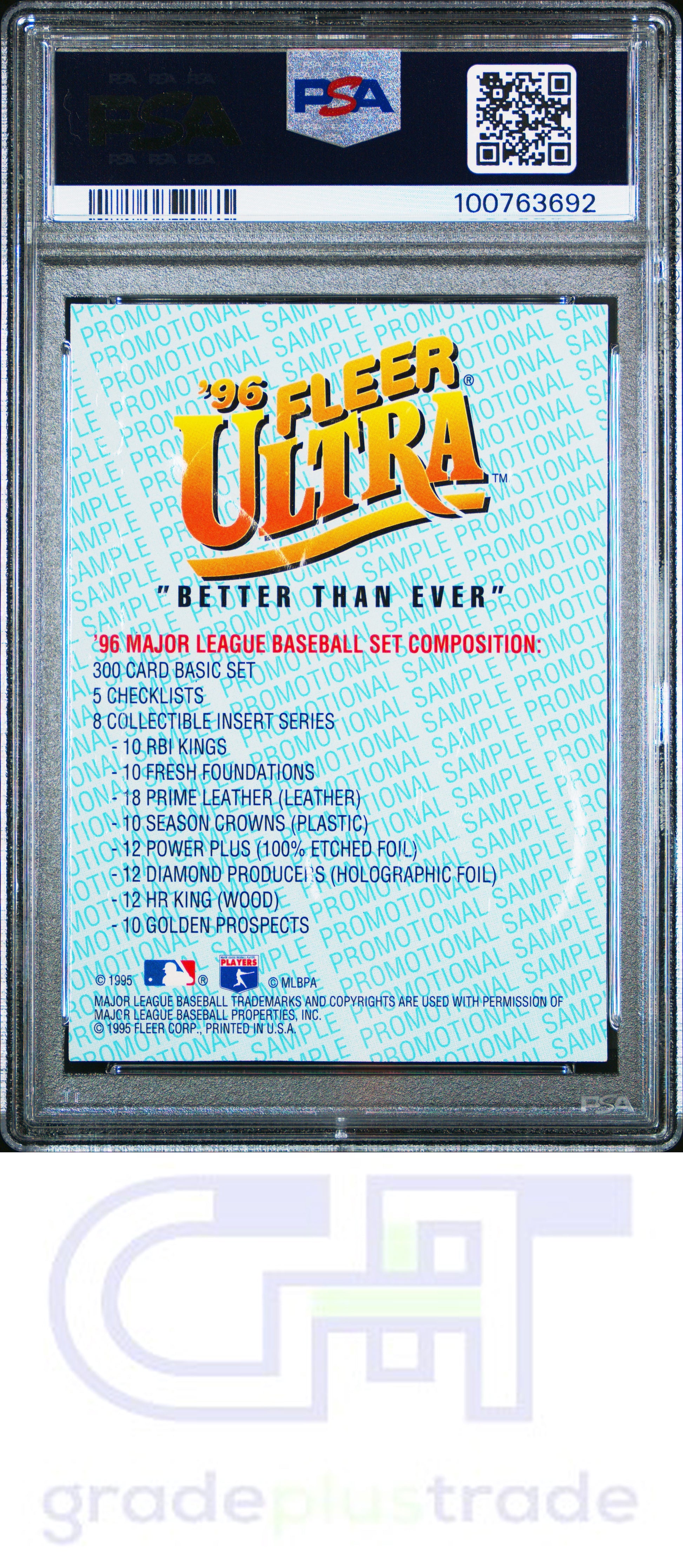 1996 Ultra Prime Leather #Promo Cal Ripken Jr. PSA 9 MINT