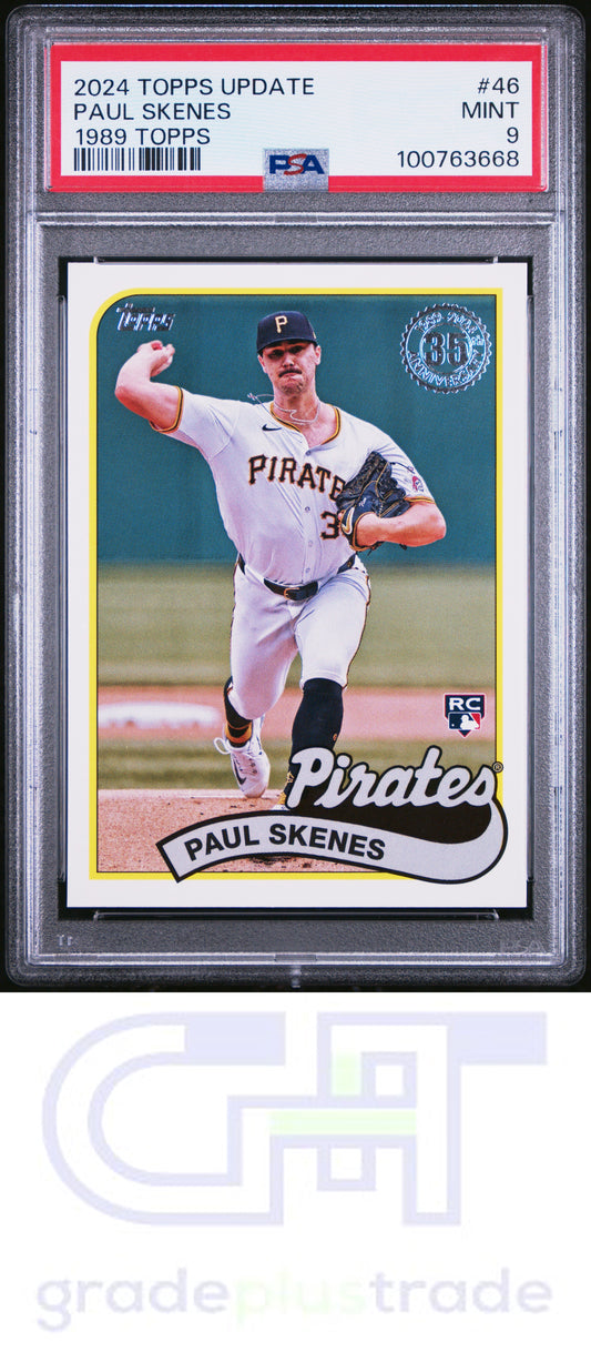 2024 Topps Update 1989 Topps Baseball #46 Paul Skenes RC PSA 9