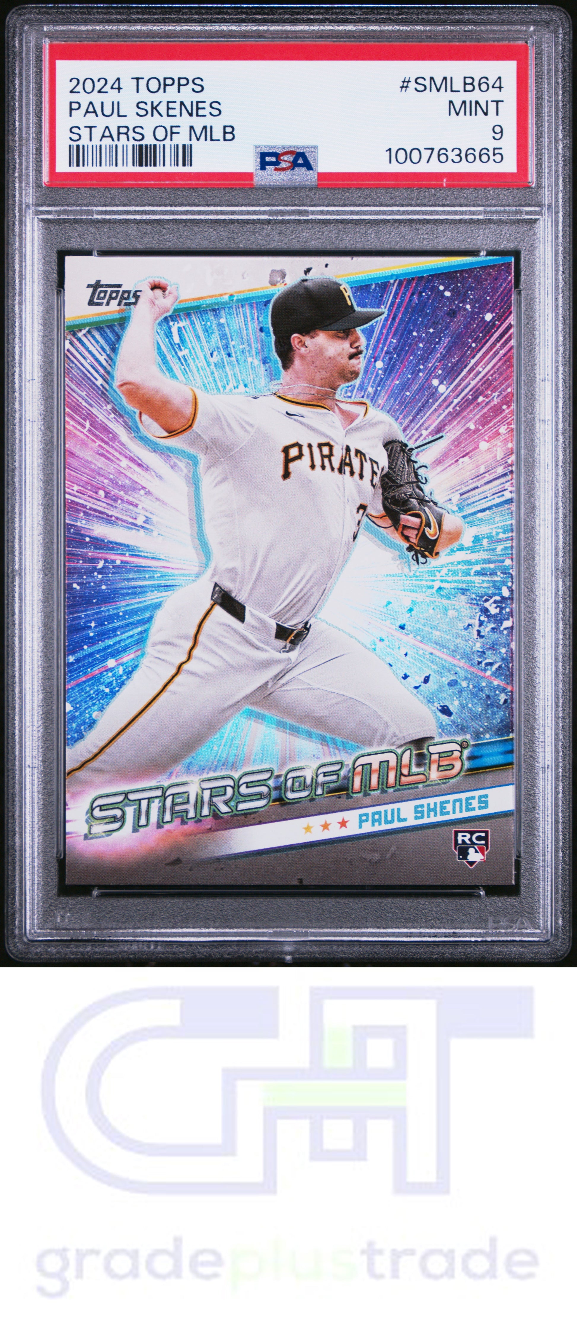 2024 Topps Stars Of Mlb #SMLB64 Update Paul Skenes RC PSA 9